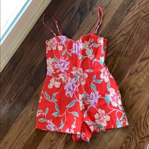 Bayside Romper in Red Jessa Floral XS
